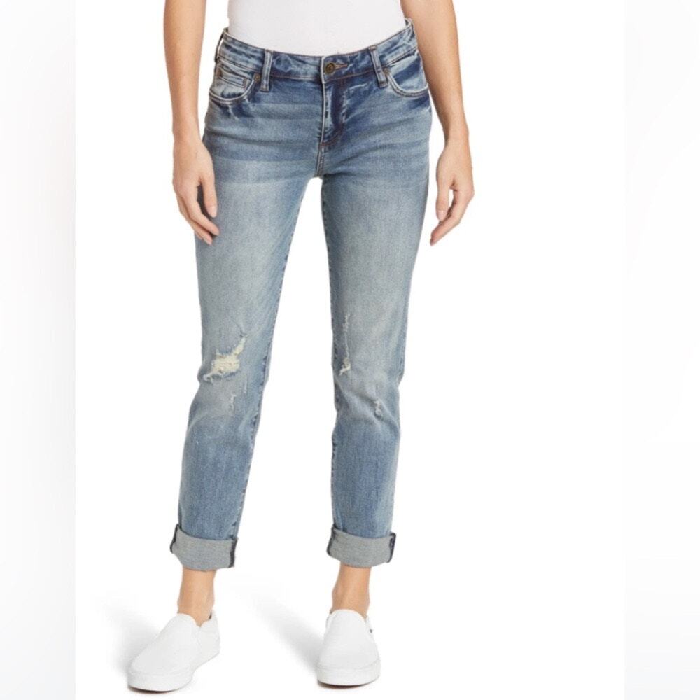 Kut from the Kloth Relaxed Boyfriend Jeans Women’s Size 0 Light Wash